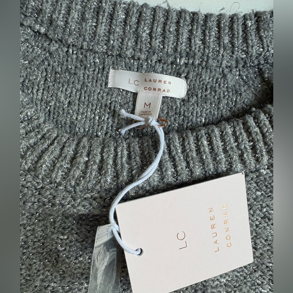 LC Lauren Conrad Heather Gray Women's Sweater - Picture 12 of 14